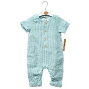 Wholesale - NEWBORN BLUE GINGHAM COVERALL C/P 48, UPC: 632878995593